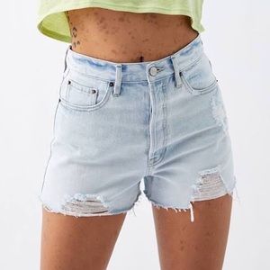 PACSUN LIGHT BLUE ULTRA HIGH RISE VINTAGE SHORTS
